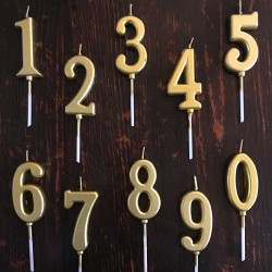 Number candles in gold
